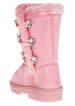 Sara Z Toddler Girls 5" Lug Sole Winter Boot with Rhinestones (Light Pink), Size 9-10
