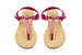 Sara Z Girls Vegan Thong Sandal with Rhinestone Detail