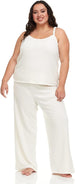 Women's Tank Top and Fuzzy Pajama Pants, Sexy Sleepwear and Loungewear Set