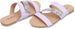 dELiAs Girls Big Kid Metallic Glitter Strap Slide Sandal Open Toe Fashion Summer Bling Shoes