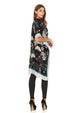 Laundry by Shelli Segal Women Sheer Loose Kimono Cardigan Cape Cover Up Blouse