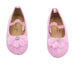 Sara Z Toddler Ballet Flat Patent Slip On Adorned With Chiffon Flower With Rhinestone (See More Sizes and Colors)