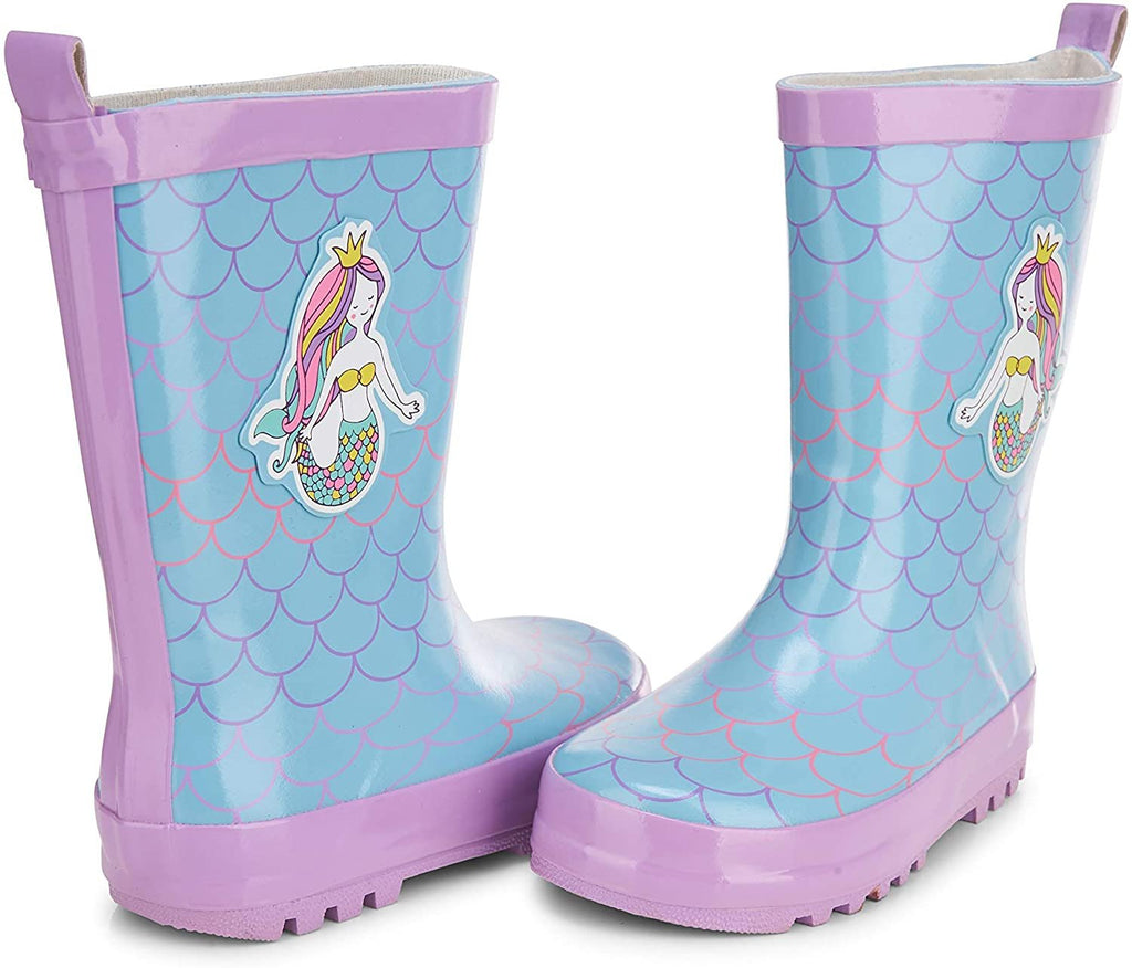 Chatties Girls' Little Big Kid Slip On Printed Colorful Rain Boots