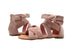 dELiAs Girls Fashion Sandals Microsuede Zip Up Ankle Flats with Bow