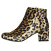 Via Rosa Women's Printed Velvet Ankle Boots with Zipper Mid-Calf