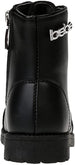 bebe Toddler Girlsâ€™ Waterproof Outdoor Combat Boots for Toddler/Girls Studded with Rhinestones Lace-Up Side Zipper Mid Calf Boots