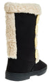 Sara Z Ladies Microsuede 10" Winter Boots with Sherpa Trim (Cognac), Size 9-10