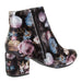 Via Rosa Women's Printed Velvet Ankle Boots Size 9 with Zipper Mid-Calf Fashion Shoes Black Floral