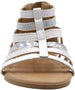 Rampage Girls' Big Kid Slip-On Gladiator Strap Sandals with Back Zipper, Open-Toe Flat Fashion Summer Shoes