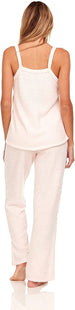 Women's Tank Top and Fuzzy Pajama Pants, Sexy Sleepwear and Loungewear Set