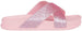 Girl's Summer Open-Toe Sparkly Glitter Flat Slide Sandals with Criss-Cross Straps