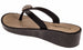 VeeVee Ladies Wedge Flip Flop With Charm - Black Size 5 / 6