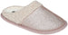 Rampage Girl's Fluffy And Cute Glitter Slippers With Knit Collar & Faux Fur Sock