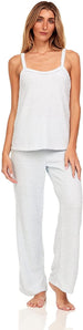 Women's Tank Top and Fuzzy Pajama Pants, Sexy Sleepwear and Loungewear Set
