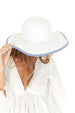 Laundry by Design Women Summer Beach Floppy Travel Gingham Brim Straw Hat