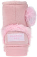 Rampage Girl's Warm Microsuede Winter Boot With Cute Faux Fur Heart And Trim Design