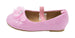 Sara Z Toddler Ballet Flat Patent Slip On Adorned With Chiffon Flower With Rhinestone (See More Sizes and Colors)