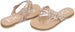 bebe Girlsâ€™ Big Kid Metallic Braided Flip Flop Thong Slide Sandal - Fashion Summer Slipper Shoe