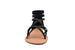 Via Rosa Ladies Gladiator Nubuck Pu Triple Buckle Gladiator Flats