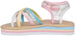 Girl's Strappy Open-Toe Ankle Strap Flat Sandals with Clear Vinyl Straps