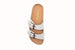 Gold Toe Ladies Footbed Sandal Flip Flop with Glitter Sidewall Slip On Slide Shoe