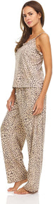 Women's Lettuce Edge Tank Top and Sleepwear Pants, 2-Piece Sleep and Lounge Pajama Set