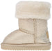 Rampage Toddler Girl's Warm Winter Boot With Faux Fur Pom Pom, Cuff And Printed Glitter Design