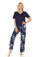 Everyday Koze Harve Benard Sleepwear Womens Pajama Set With V Neck T Shirt