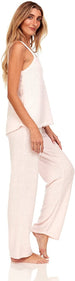 Women's Tank Top and Fuzzy Pajama Pants, Sexy Sleepwear and Loungewear Set