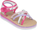 Girl's Strappy Open-Toe Ankle Strap Flat Sandals with Clear Vinyl Straps