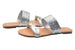 dELiAs Girls Fashion Sandals Slide Flip Flops with Braided Metalic and Glitter Strap