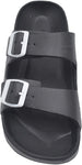 Chatties Ladies Flip Flops Footbed Sandal Slip On Slide Shoe with Buckle Embellishment