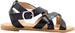 Rampage Girls' Big Kid Slip-On Strappy Sandals with Studded Welt Detail, Open-Toe Flat Fashion Summer Shoes