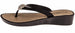 VeeVee Ladies Wedge Flip Flop With Charm - Black Size 5 / 6