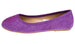 Chatties Girls Microsuede Ballet Flats With Heart Rhinestone Size 12/13 - Purple/Fuchsia