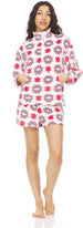 Women's Long Sleeve Pullover Zip Top and Shorts, 2-Piece Pajama Set For Women