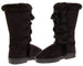 Sara Z Ladies Microsuede 10" Winter Boots with Grosgrain Lace up (Black), Size 5-6