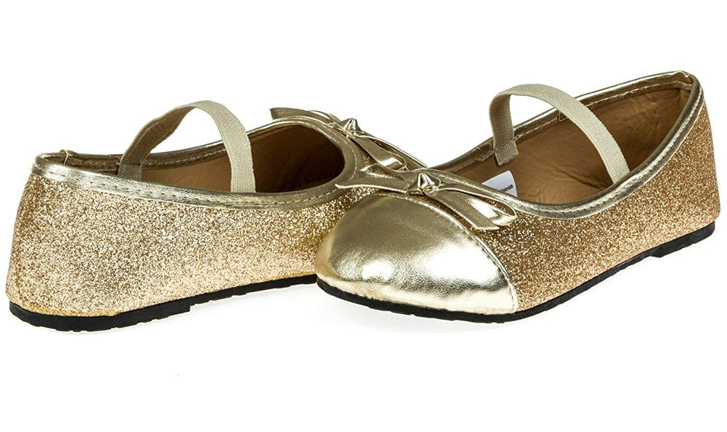 Chatties Toddler Girls Fine Glitter Ballet Flats Size 7/8 - Gold