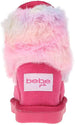 bebe Girls Cute And Fluffy Rainbow Faux Fur Chatz Warm Winter Snow Boots for Toddler Girls