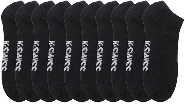 K-Swiss Menâ€™s Flat Knit Solid Low-Cut Socks, Size 10-13, 10-Pack