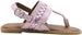 Rampage Girls' Big Kid Slip-On Thong Sandals with Braided Metallic Strap and Welt Details, Open-Toe Flat Fashion Summer Shoes