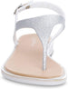 dELiAs Girls Big Kid PCU Glitter Thong Slide Sandal with Adjustable Back Strap - Fashion Summer Shoes