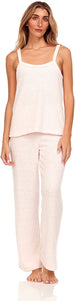 Women's Tank Top and Fuzzy Pajama Pants, Sexy Sleepwear and Loungewear Set