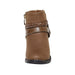 bebe Girls Ankle Distressed Boots Buckle with Braided Strap Side Zipper Fashion Shoes