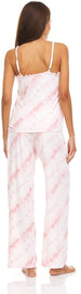 Women's Lettuce Edge Tank Top and Sleepwear Pants, 2-Piece Sleep and Lounge Pajama Set