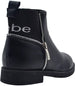 bebe Girls Big Kid Easy Pull-On Short Ankle Moto Boots Embellished with Side Zipper and Elastic Back