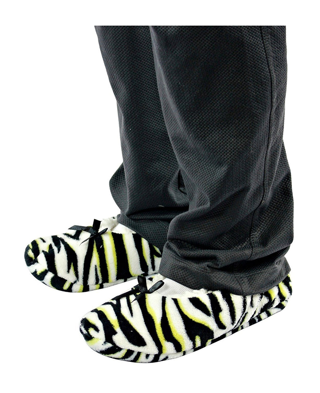 Nicole Miller Ladies Printed Slipper Sock for Womens»7/8 Zebra