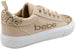 bebe Girl's Glitter Sneakers with Lace-Up and Logo, Slip-On Sparkly Fashion Shoes