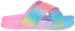Girl's Summer Open-Toe Sparkly Glitter Flat Slide Sandals with Criss-Cross Straps
