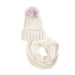 Chatties Girls Little Kid 2 Piece Fur Knit Beanie Cap with Pom Pom & Neck Scarf